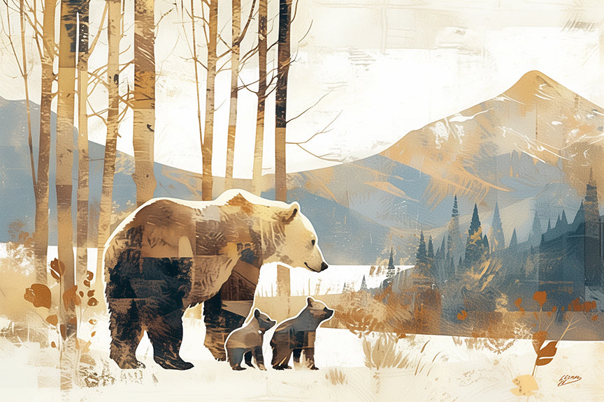 Bear Family Collage