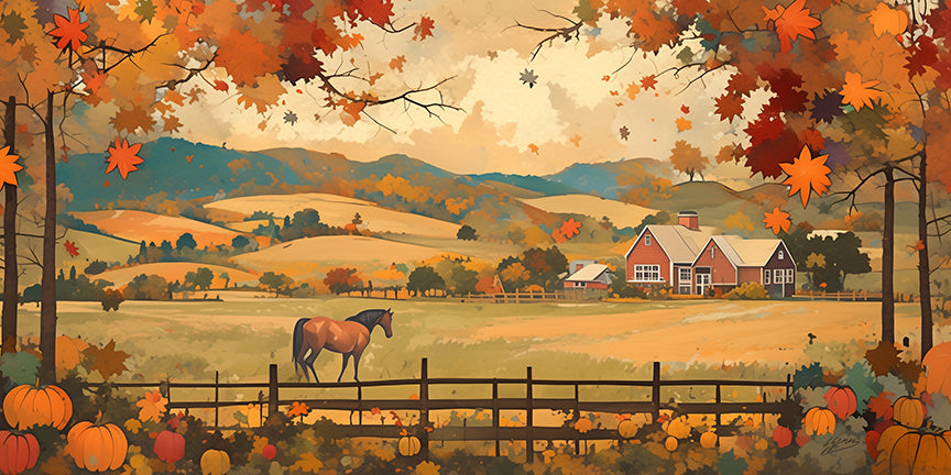 Autumn Farm Horse