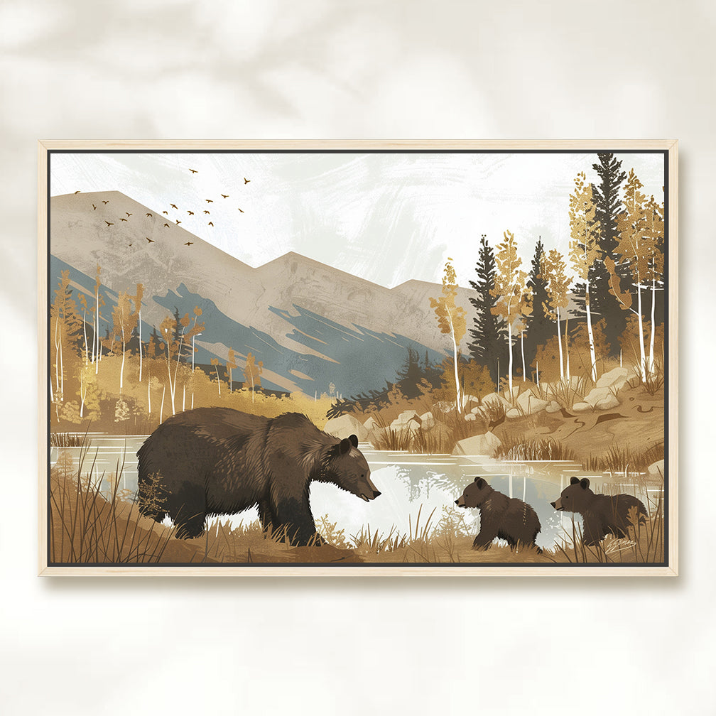 Bear Family by the Lake