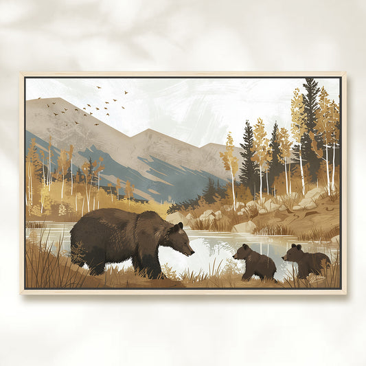 Bear Family by the Lake