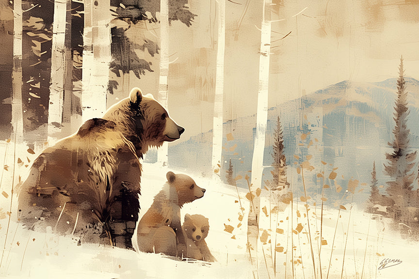 Bear Family Print